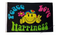 Peace, Love and Happiness Flags